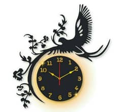 Beautiful Eagle Laminated Wall Clock With Backlight