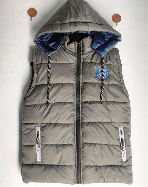 1 Pc Men's Stitched Parachute Quilted Sleeveless Jacket 2