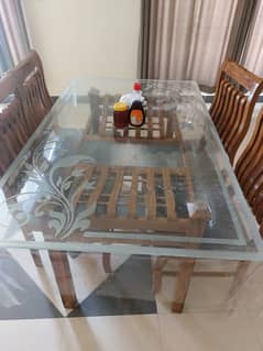 dinning table, 4 seater sofa, Sofa cum bed