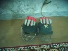 2 helmet and 1 pair of  gloves . . . . . .