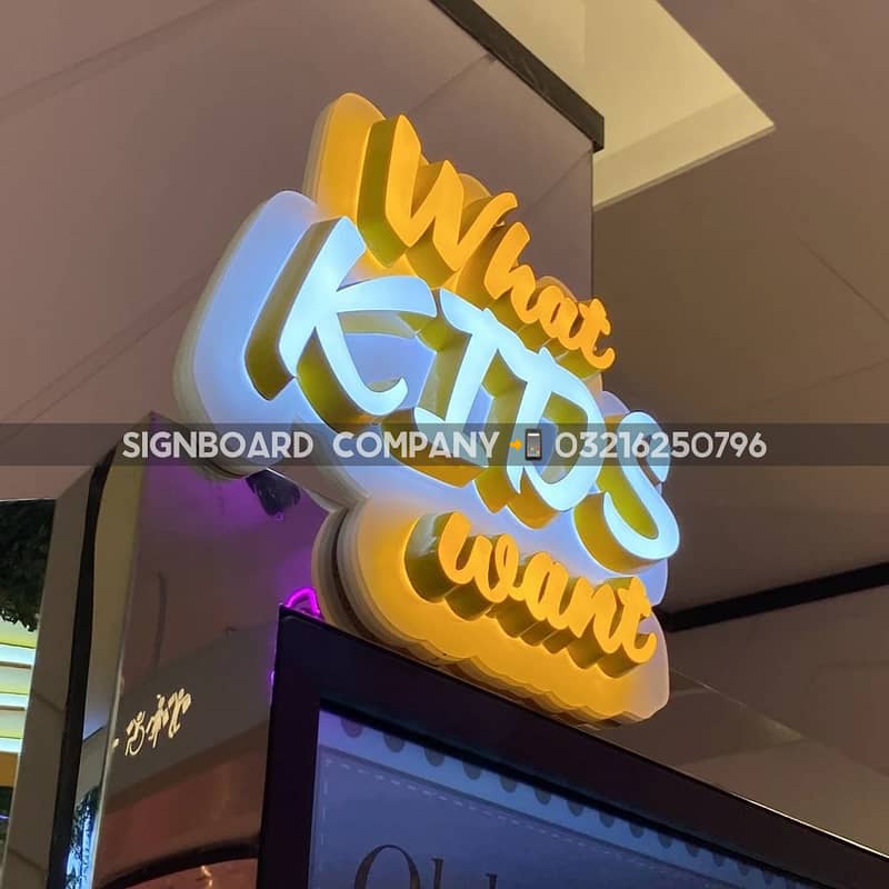 Sign Board in Lahore - Acrylic board- Led & 3D Sign Board- Neon lights 13