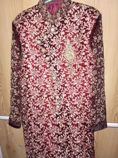 sherwani 1 time use valvet stuff urgent sale