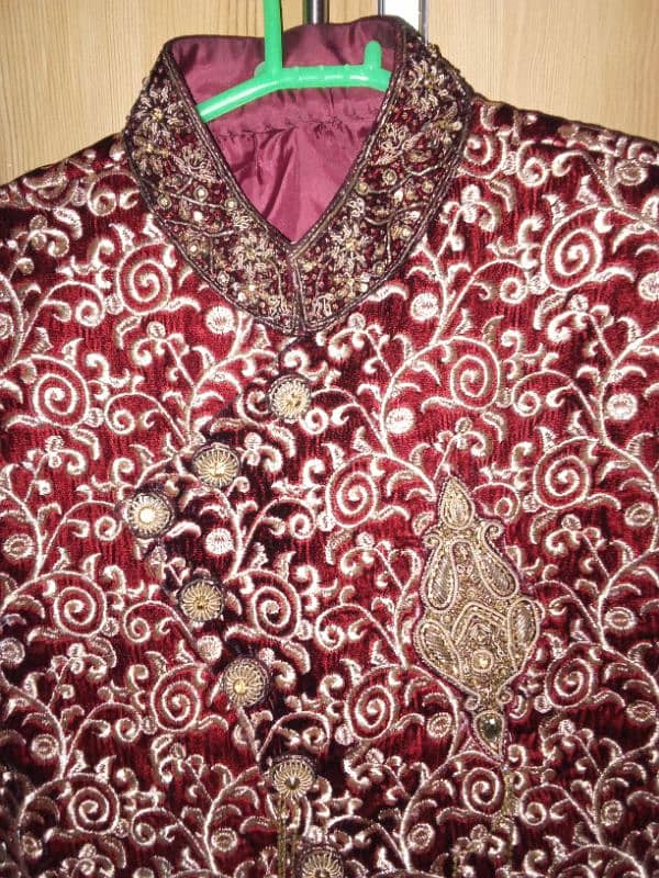 sherwani 1 time use valvet stuff urgent sale 5