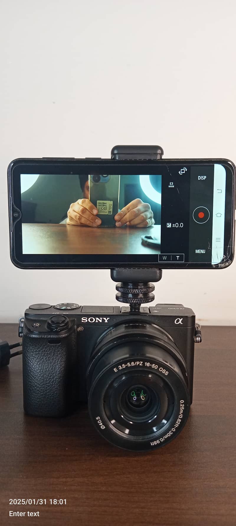 Sony A6300 Mirrorless Camera With Selfie/Vlogging Adapter 1