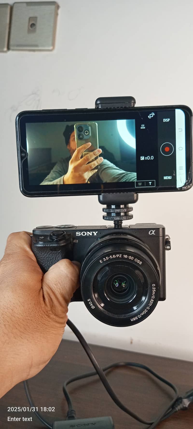 Sony A6300 Mirrorless Camera With Selfie/Vlogging Adapter 2