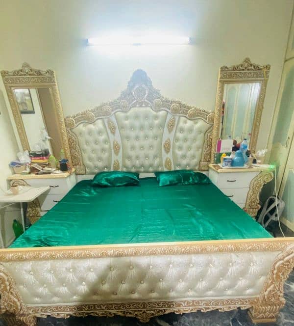 double bed/king size bed/dressing table/bed set/wooden bed/furniture 0