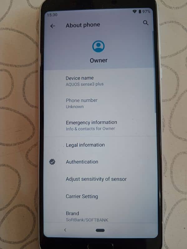 Aquos Senses 3 plus 0