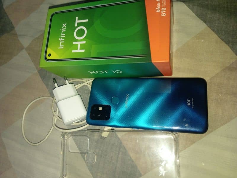 Infinix hot 10 with box and accessories 3