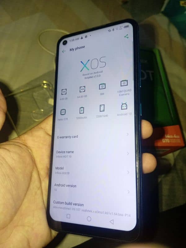 Infinix hot 10 with box and accessories 4