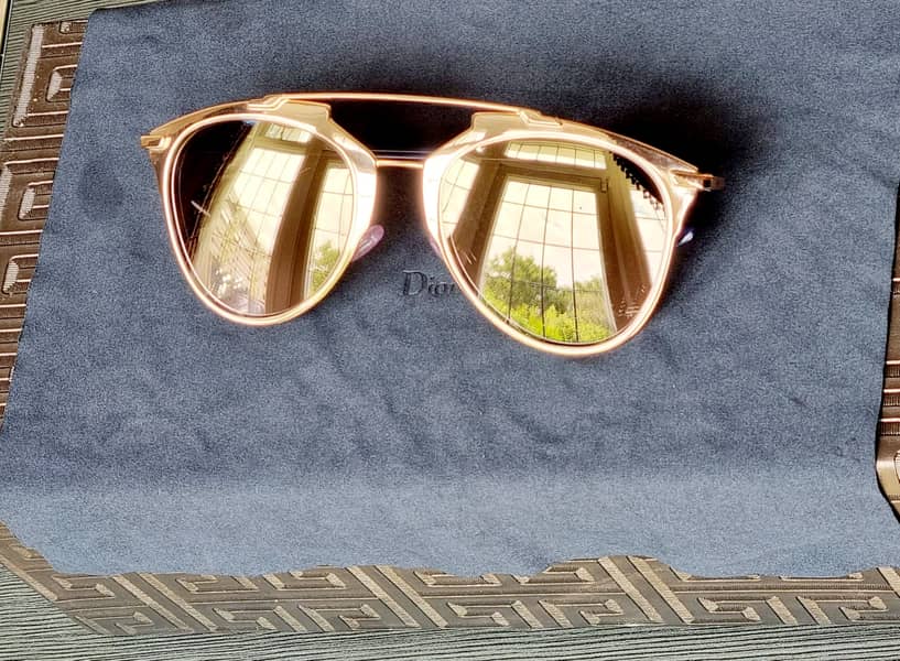 Dior Rose Gold Tone Prism Mirrored DiorReflected Aviator Sunglasses 1