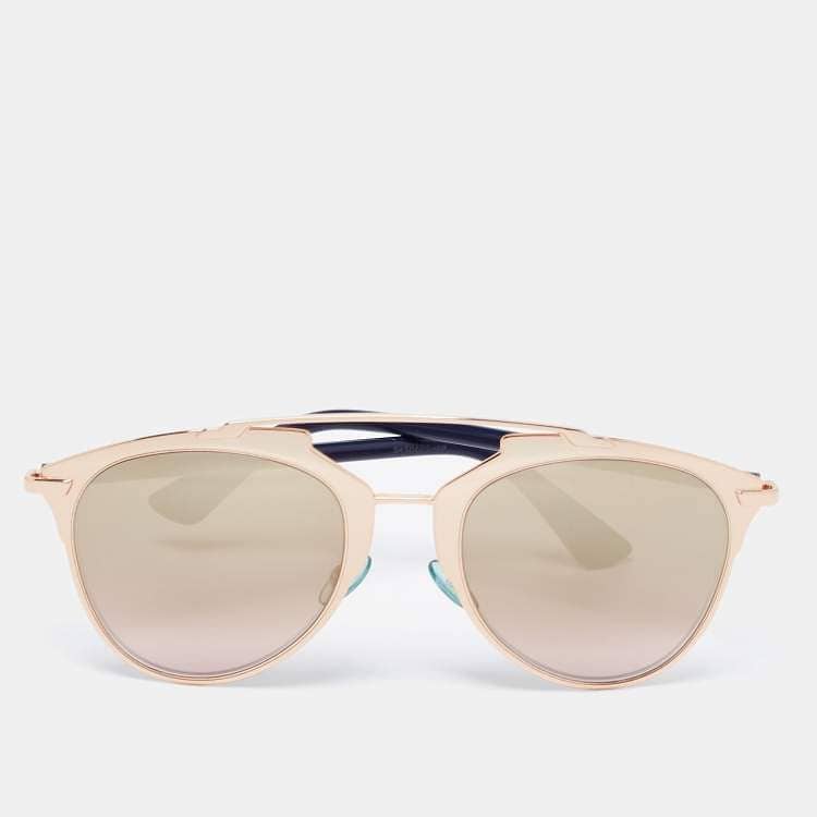 Dior Rose Gold Tone Prism Mirrored DiorReflected Aviator Sunglasses 6