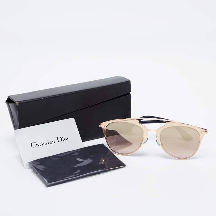 Dior Rose Gold Tone Prism Mirrored DiorReflected Aviator Sunglasses 7