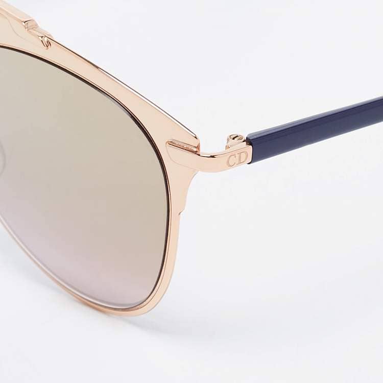 Dior Rose Gold Tone Prism Mirrored DiorReflected Aviator Sunglasses 9