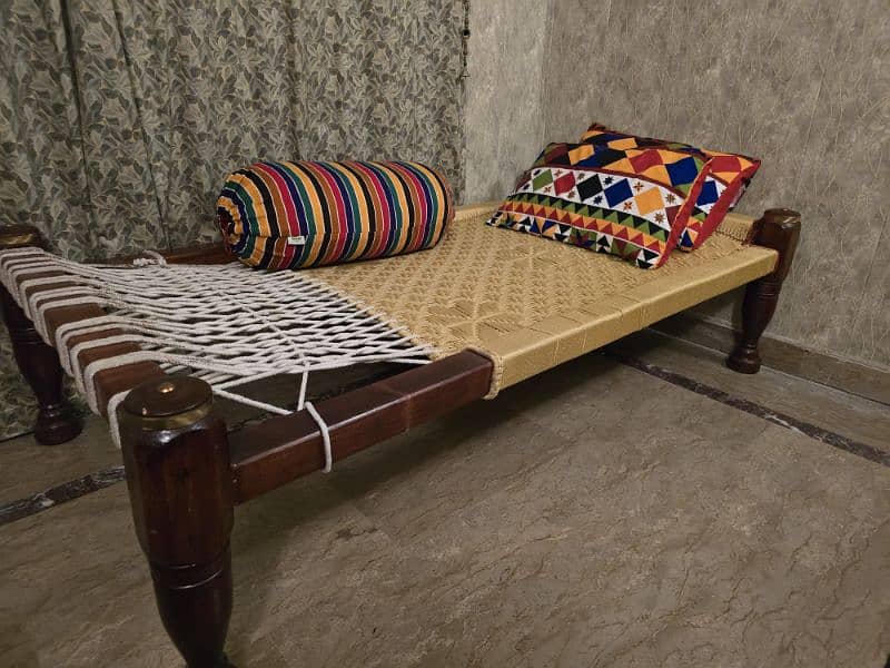 2 wooden charpai / charpai / bed / for sale in Valencia town Lahore 0