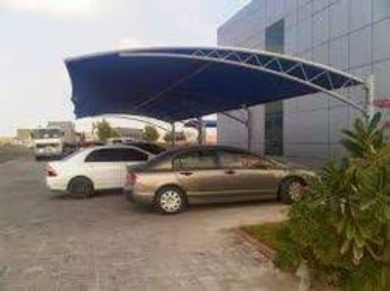 Car parking shade, fiberglass shade, industrial shade, roof shade, 2