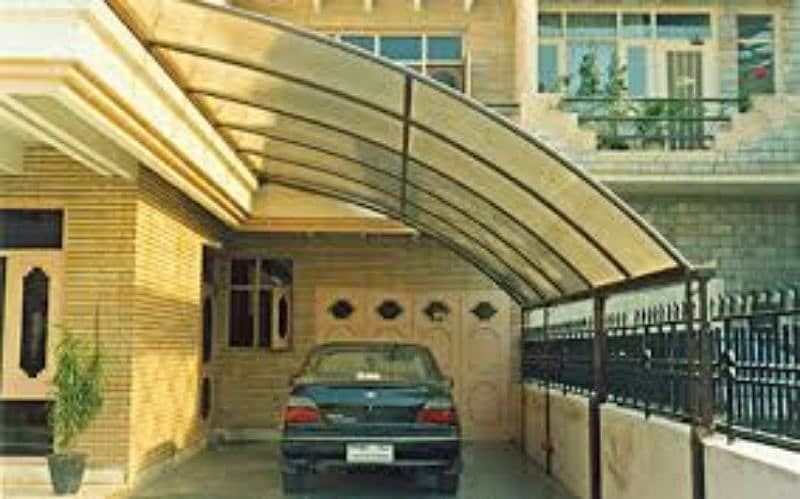 Car parking shade, fiberglass shade, industrial shade, roof shade, 3