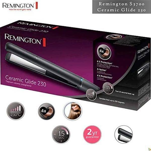 Remington- S3700 Ceramic Glide 230 Hair Straightener 0