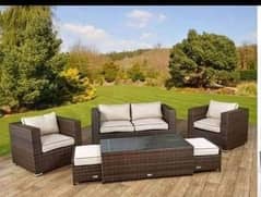 Rattan furniture 4 seater sofa sets