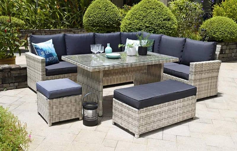 Rattan furniture 4 seater sofa sets 2