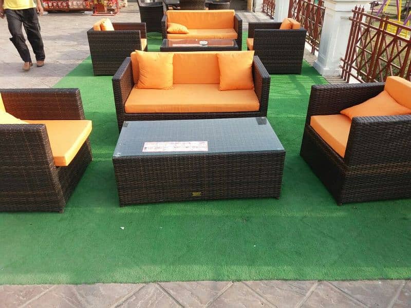 Rattan furniture 4 seater sofa sets 8