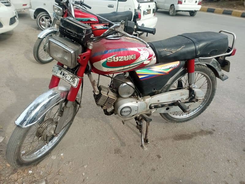 antique bike suzuki 100cc 2 Stoke Islamabad number 1