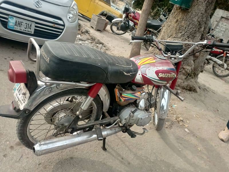 antique bike suzuki 100cc 2 Stoke Islamabad number 3