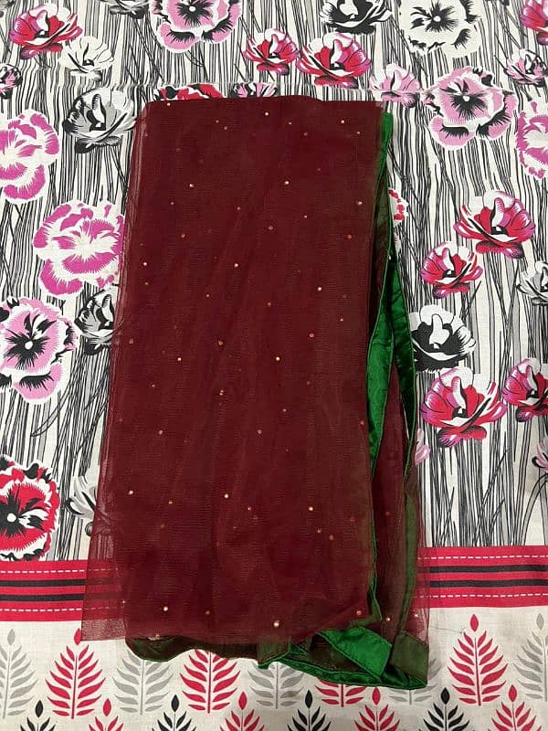 Stunning Maroon Party Frock – Heavy Handwork 3