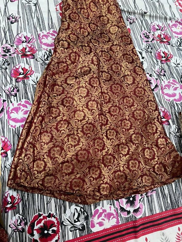 Stunning Maroon Party Frock – Heavy Handwork 4