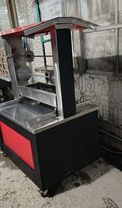 shawarma chicken coil grill counter