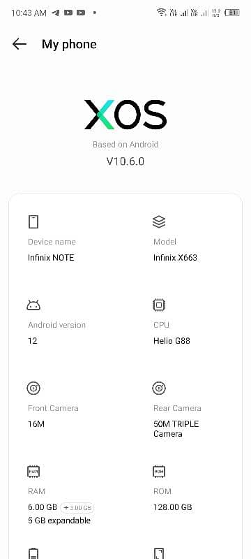 infinix note 12 urgent sale paison ki zaroorat ha koi fault ni 6/128 h 12