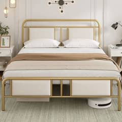 Iron bed / iron bed dressing side table / Double bed /Bed /  Furniture