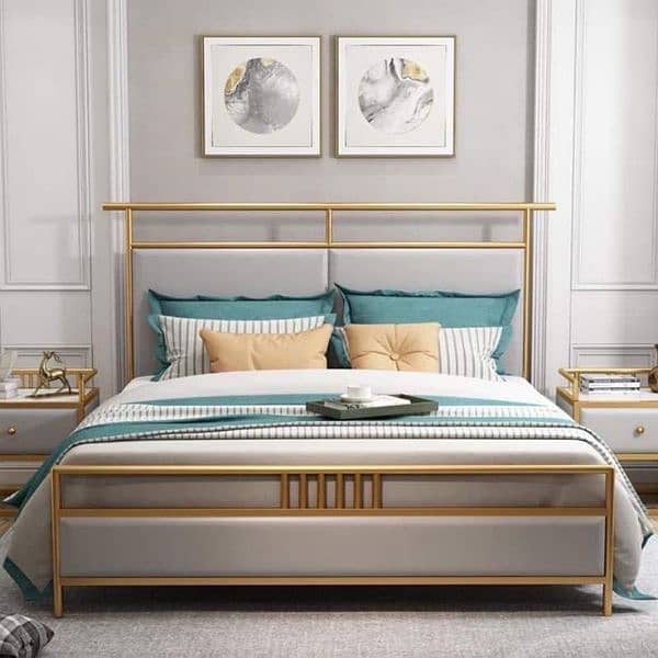 Iron bed / iron bed dressing side table / Double bed /Bed /  Furniture 0