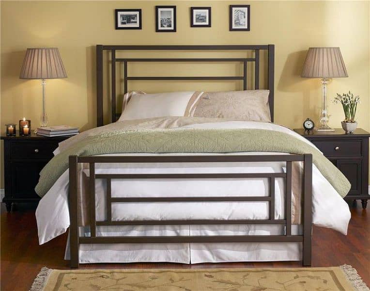 Iron bed / iron bed dressing side table / Double bed /Bed /  Furniture 2