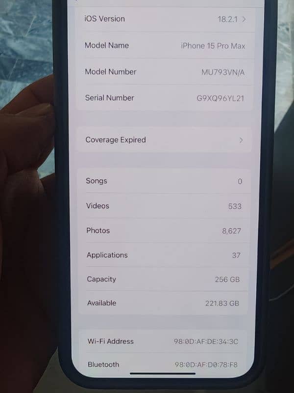 IPHONE 15 Pro Max 256 PTA Approved 5