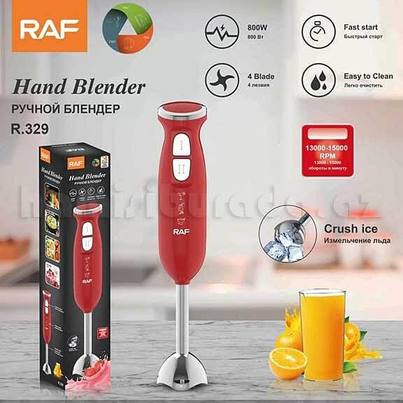 RAF Hand Blender \ Mixer 800W 4 Blades dual Mode with Turbo Speed (New 0