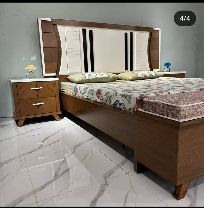 luxury bed set/side tables/bed dressing/Wardrobe/shesham wood bed set 2