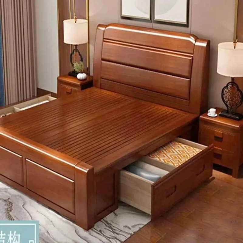 bed set/dressing table/luxury bed set/almari/shesham wood wardrobe 6