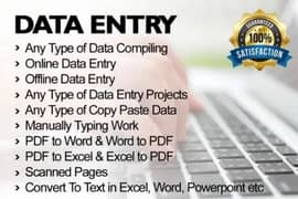 Females and Males Online part time home based data typing job availabl