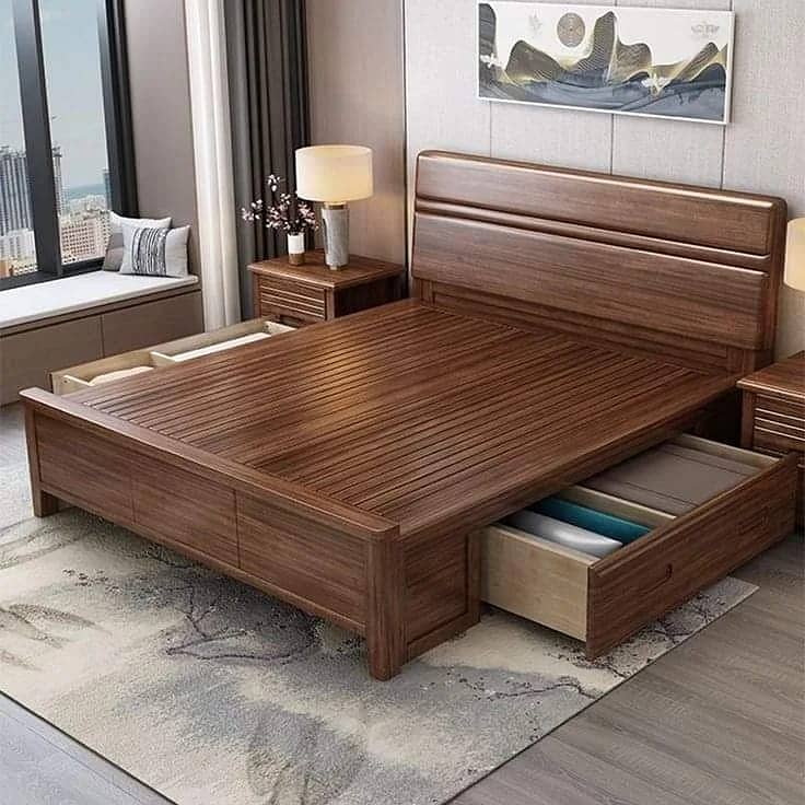 bedroom furniture/double bed/shesham wooden bed/bed set/bed dressing 5