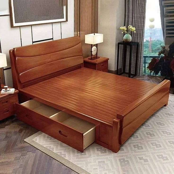 bedroom furniture/double bed/shesham wooden bed/bed set/bed dressing 7