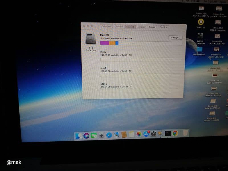 Apple MacBook 11 Pro 1TB HDD 4 gb RAM 9