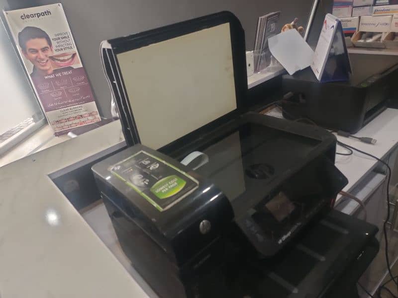 HP office jet 6500a plus e. with reset cartridge and external ink tank 3