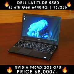 Dell Latitude 5580 with Nvidia 940MX 2GB GPU