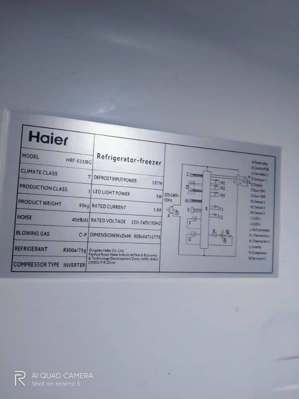 Haier double door HRF-622 IBG 3