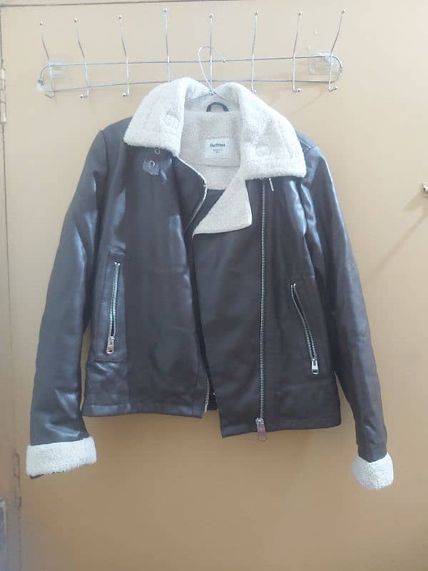 Branded leather jacket 6