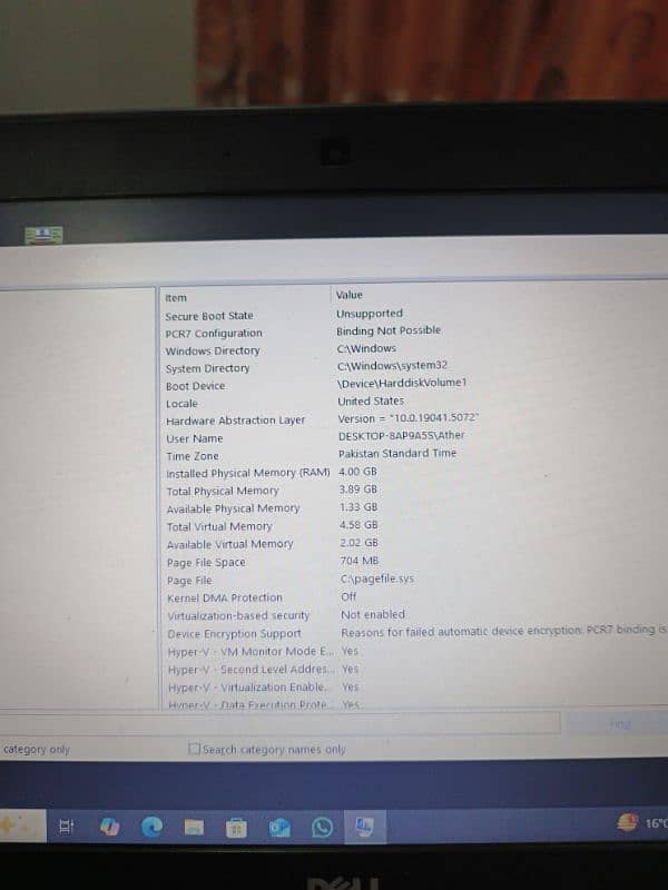 Dell laptop core i5v pro 2