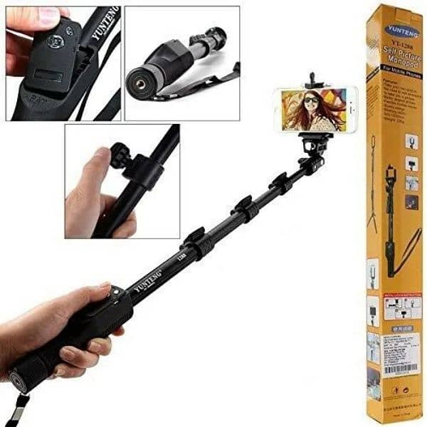 Selfie Stick :Yunteng YT-1288 - Professional with Tripod stand - Black 1