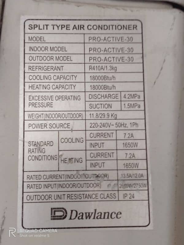 Dawlance inverter AC pro active -30 2