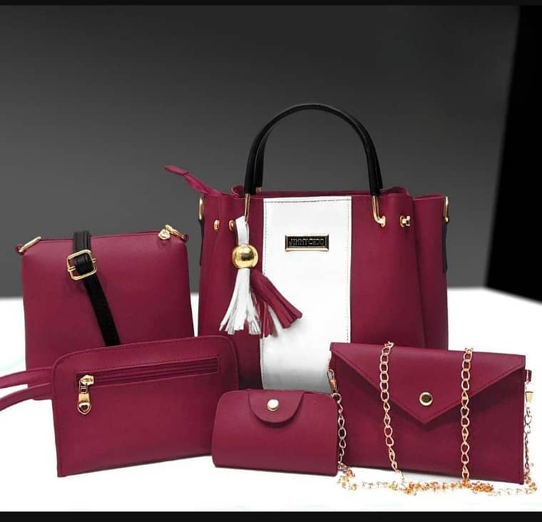 5 PCs women handbags set available at 5 colours 1