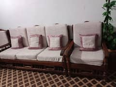 Good quality 5 seater wooden sofa set for sale - Strong & Durable